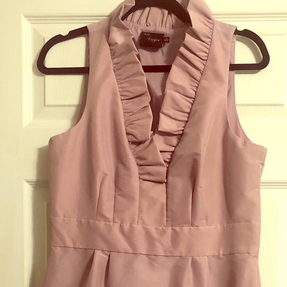 Lilac Just Taylor Dress With Ruffle Collar